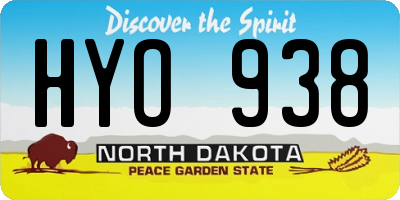 ND license plate HYO938