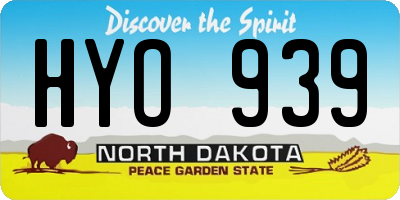 ND license plate HYO939