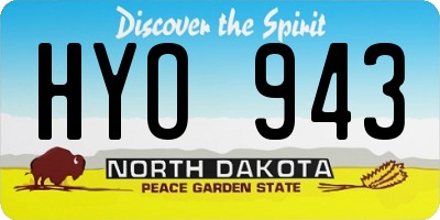 ND license plate HYO943