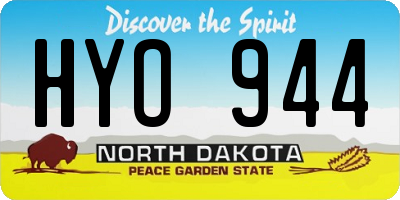 ND license plate HYO944