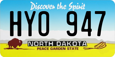 ND license plate HYO947