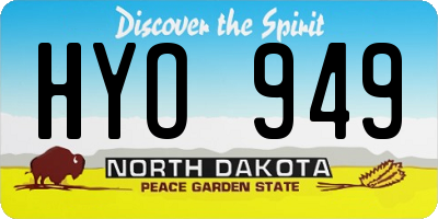 ND license plate HYO949