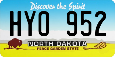 ND license plate HYO952