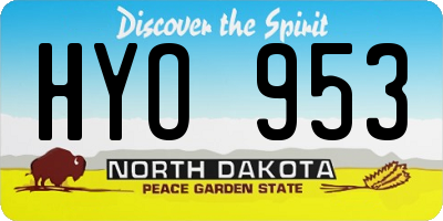 ND license plate HYO953
