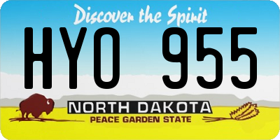 ND license plate HYO955