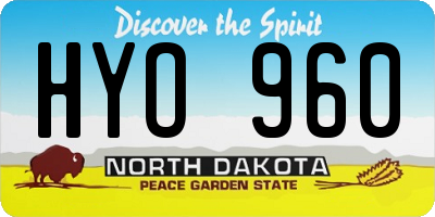 ND license plate HYO960