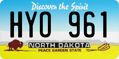 ND license plate HYO961