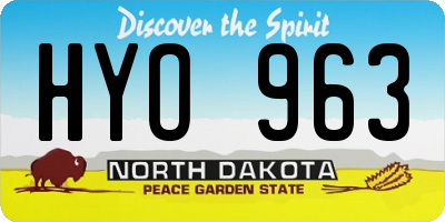 ND license plate HYO963