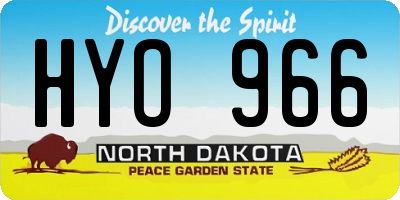 ND license plate HYO966