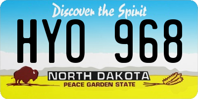 ND license plate HYO968