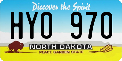 ND license plate HYO970