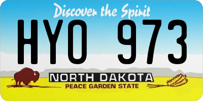 ND license plate HYO973