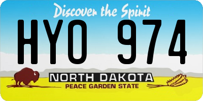 ND license plate HYO974