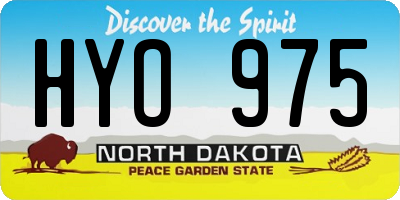 ND license plate HYO975