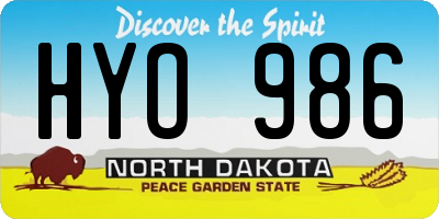 ND license plate HYO986
