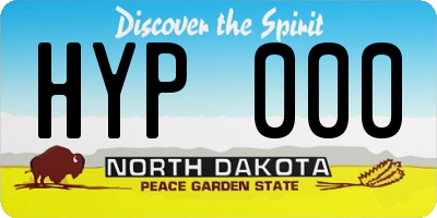 ND license plate HYP000