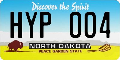 ND license plate HYP004