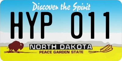 ND license plate HYP011