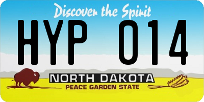 ND license plate HYP014