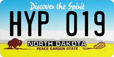 ND license plate HYP019