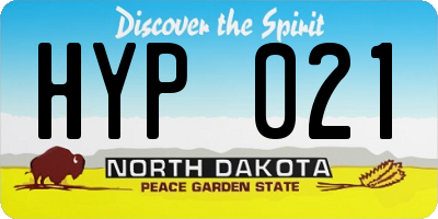 ND license plate HYP021