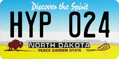 ND license plate HYP024