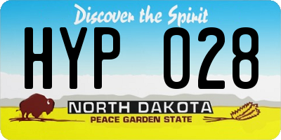 ND license plate HYP028