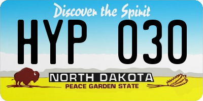 ND license plate HYP030