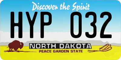 ND license plate HYP032
