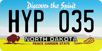 ND license plate HYP035