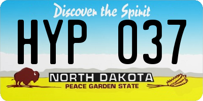 ND license plate HYP037