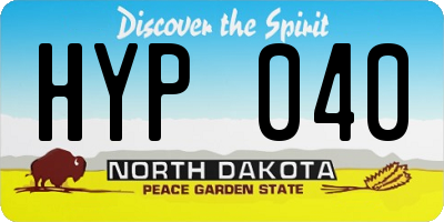 ND license plate HYP040