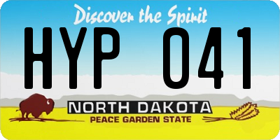 ND license plate HYP041