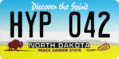 ND license plate HYP042