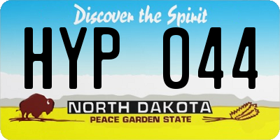 ND license plate HYP044