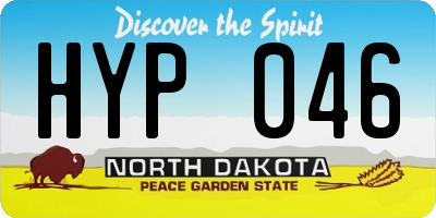 ND license plate HYP046