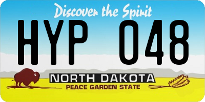 ND license plate HYP048