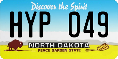 ND license plate HYP049