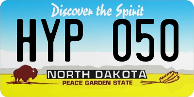 ND license plate HYP050
