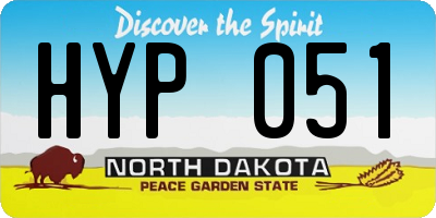ND license plate HYP051