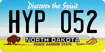 ND license plate HYP052