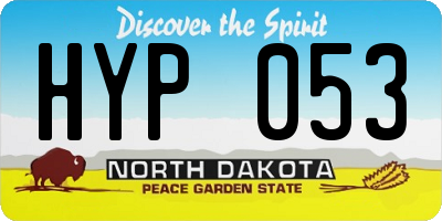 ND license plate HYP053