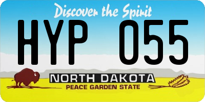 ND license plate HYP055