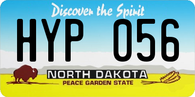 ND license plate HYP056