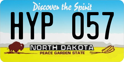 ND license plate HYP057