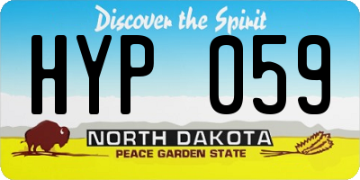 ND license plate HYP059