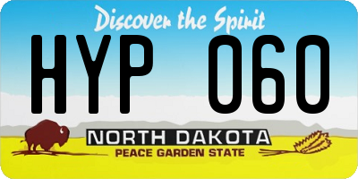 ND license plate HYP060