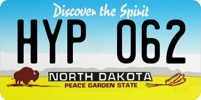 ND license plate HYP062