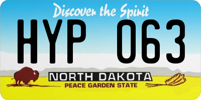 ND license plate HYP063