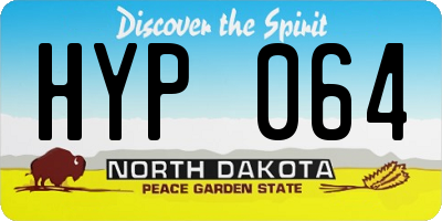 ND license plate HYP064